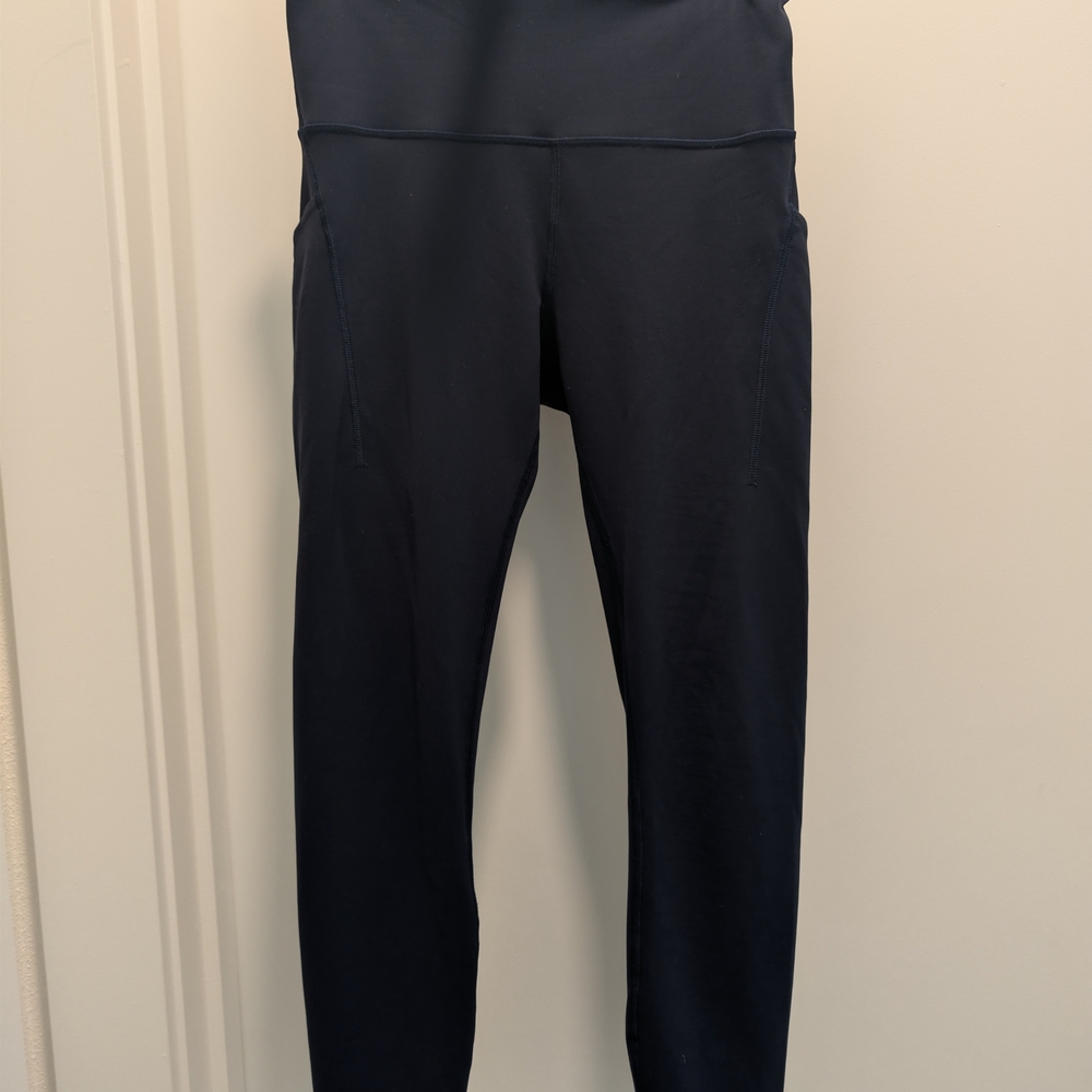 lululemon athletica Dark Navy Compression Leggings with Side Pockets